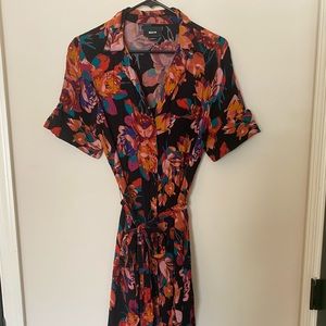 Maeve floral shirt dress M